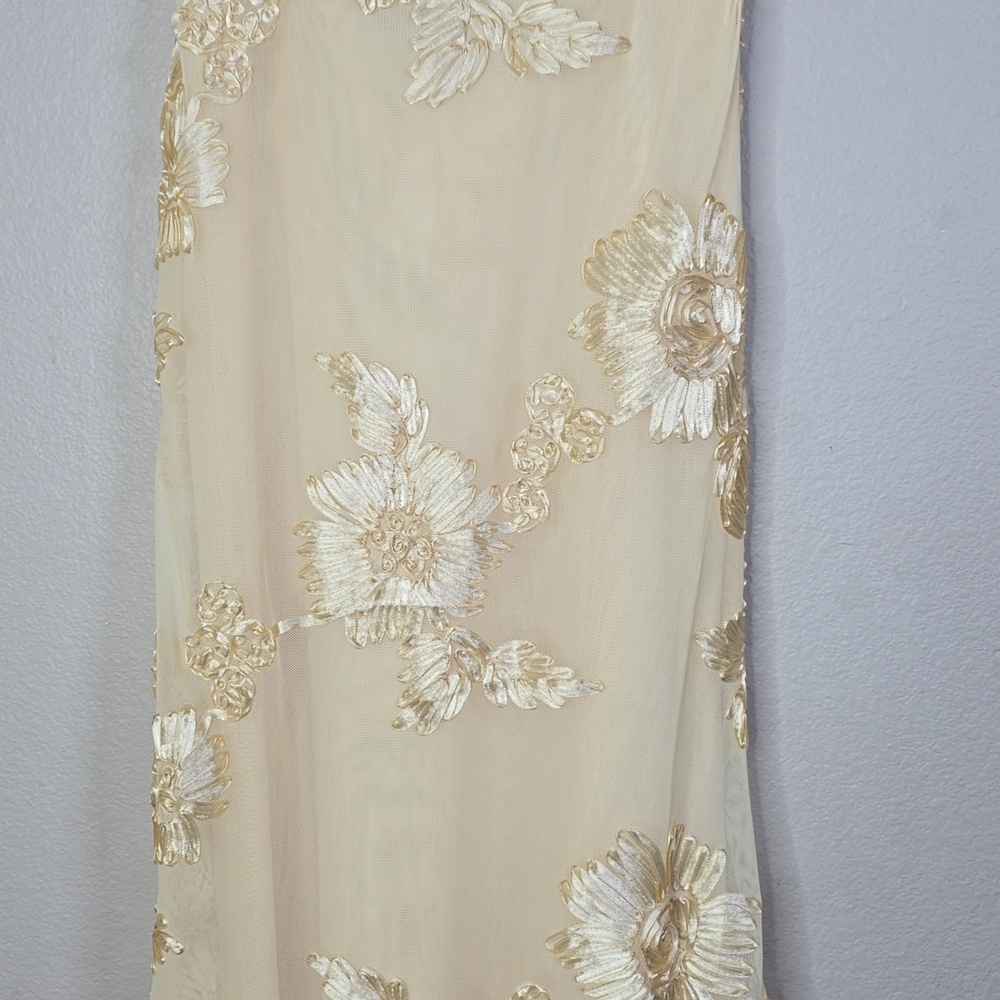 Babyboo Nefertiti Elegant Floral Shaped Ribon Embroidered Underwire Maxi Dress L - Picture 7 of 14